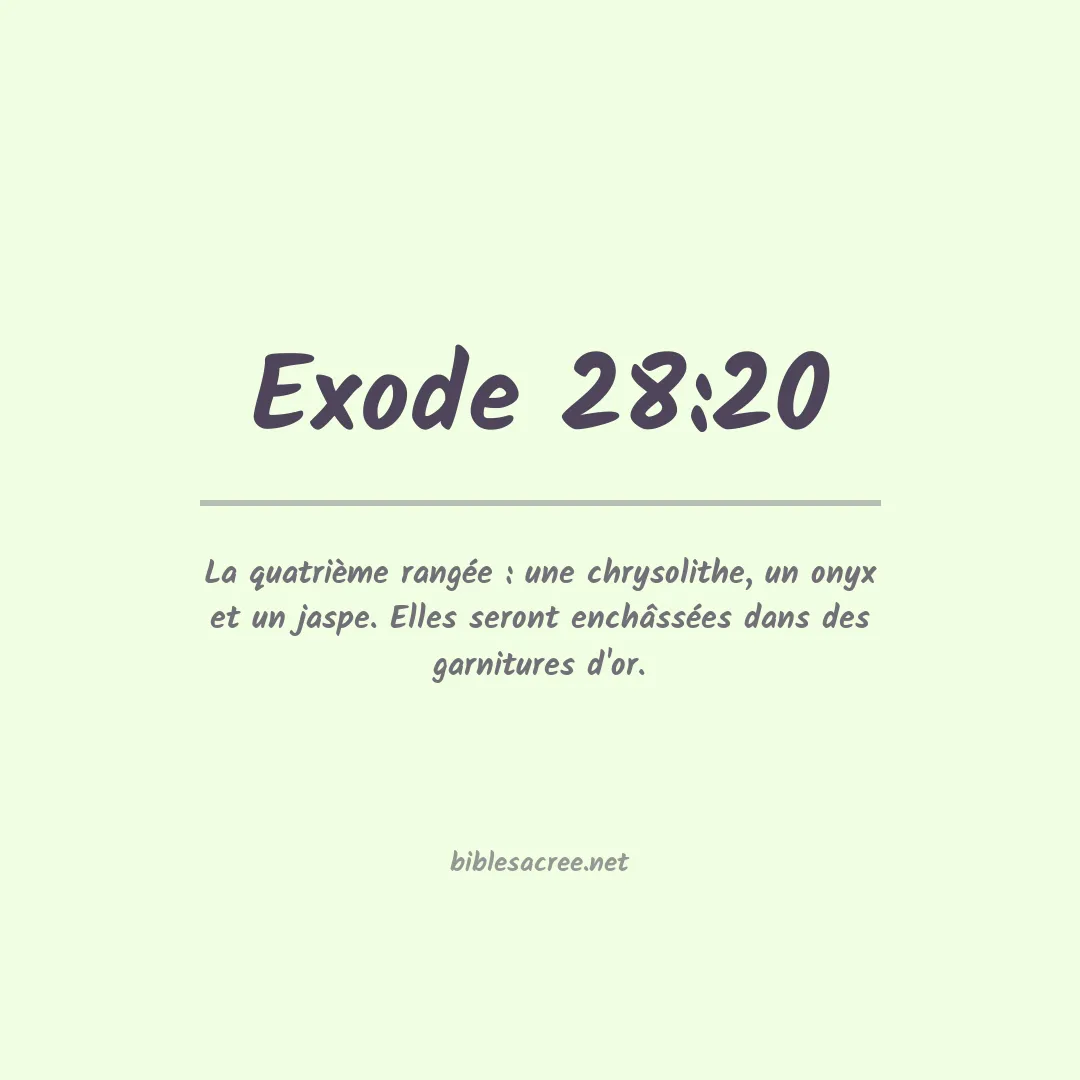 Exode - 28:20