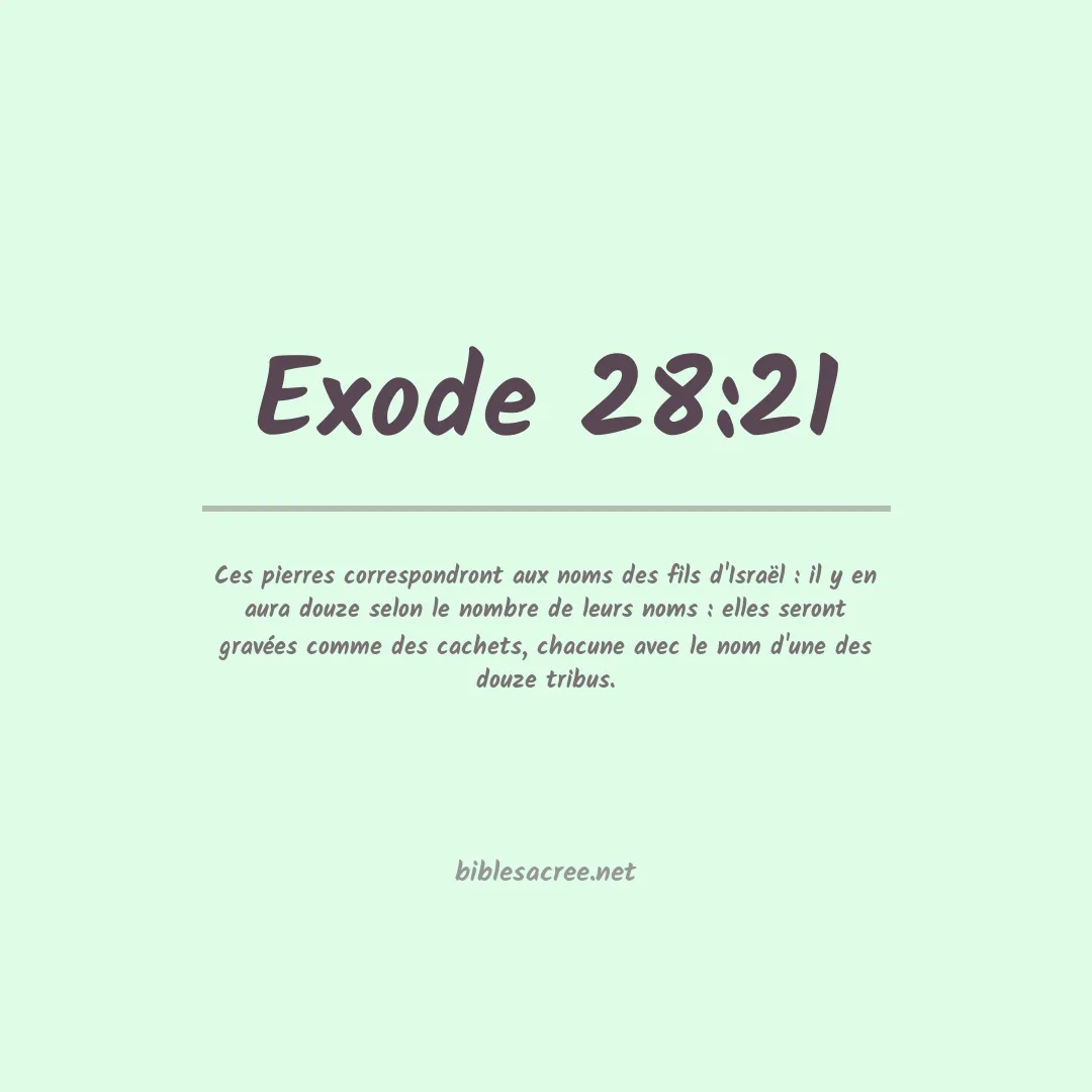 Exode - 28:21