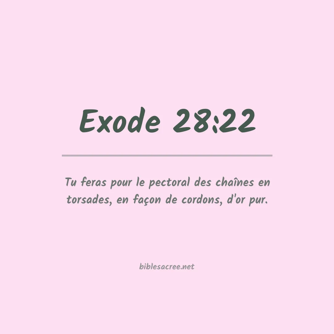 Exode - 28:22