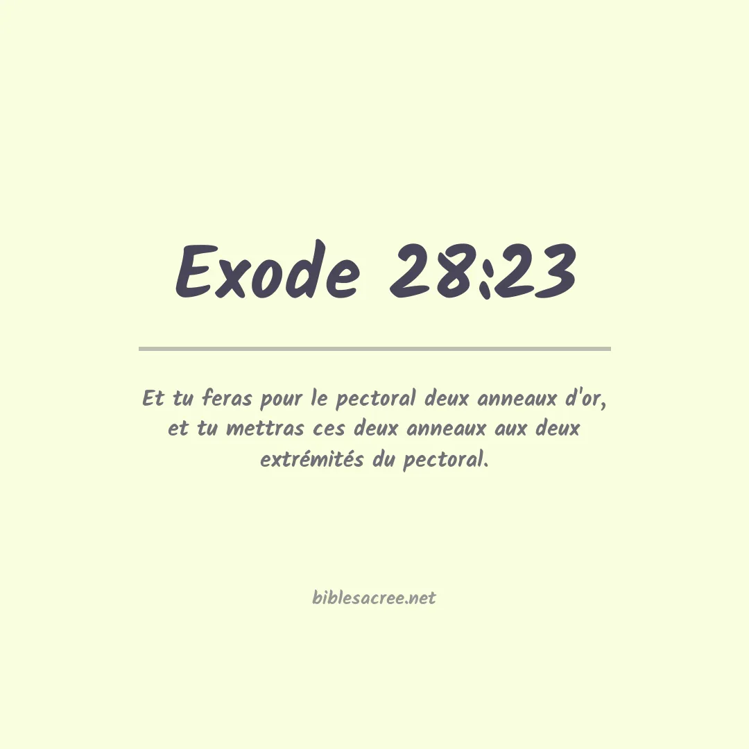 Exode - 28:23