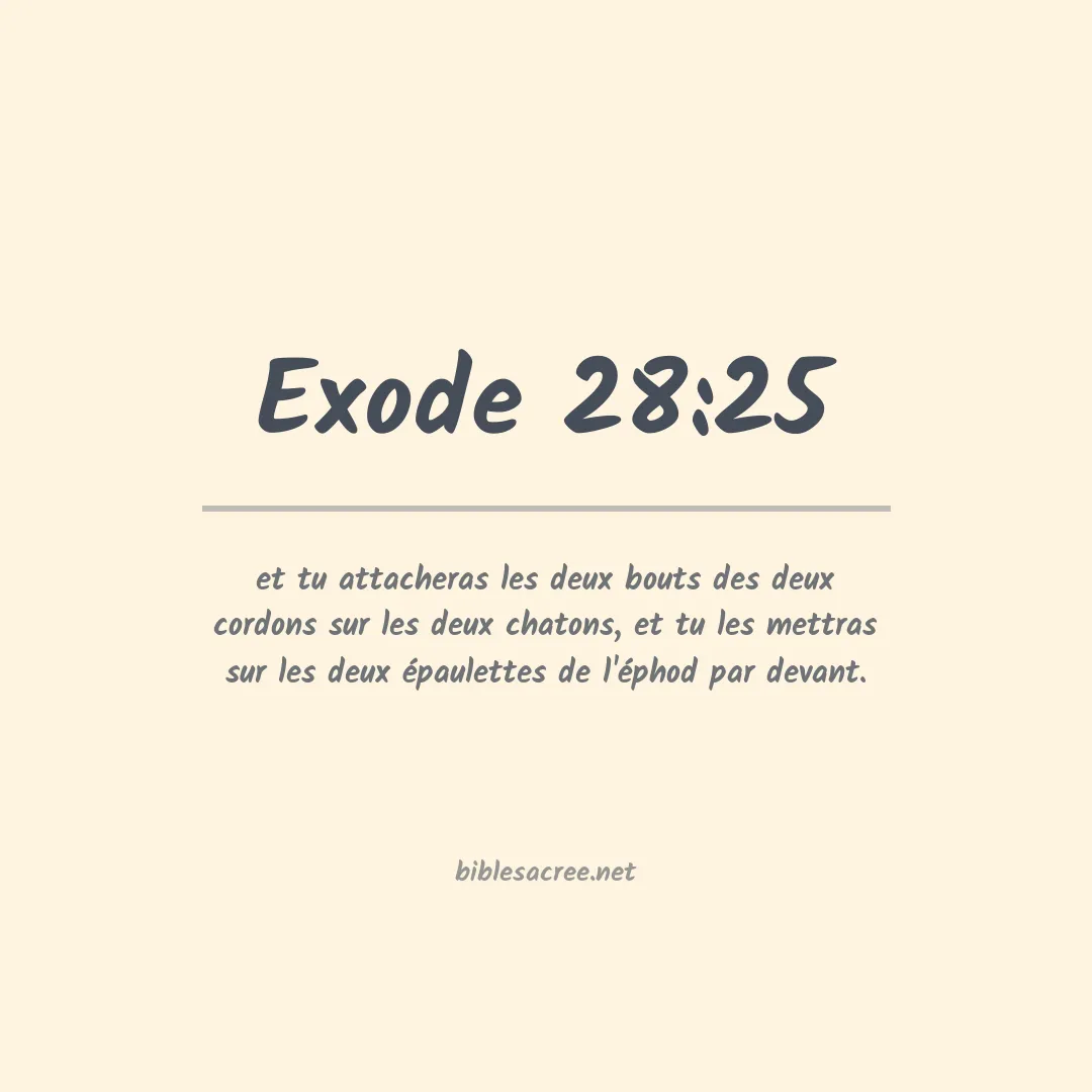 Exode - 28:25