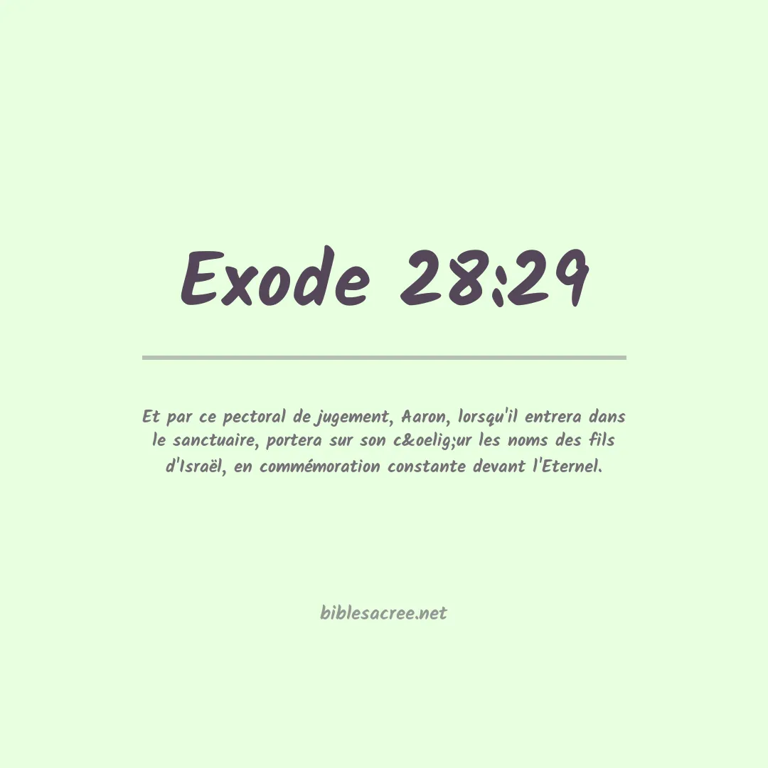 Exode - 28:29