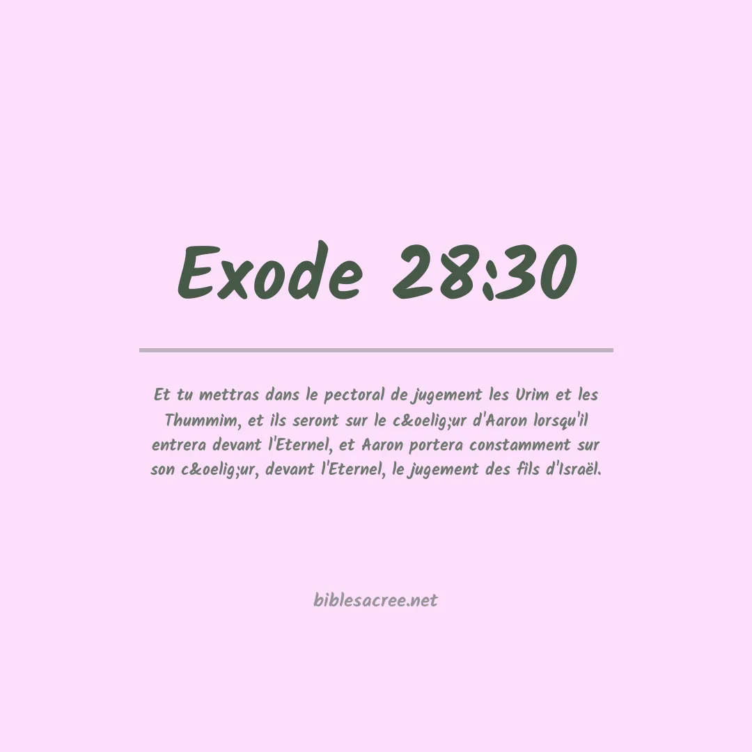 Exode - 28:30