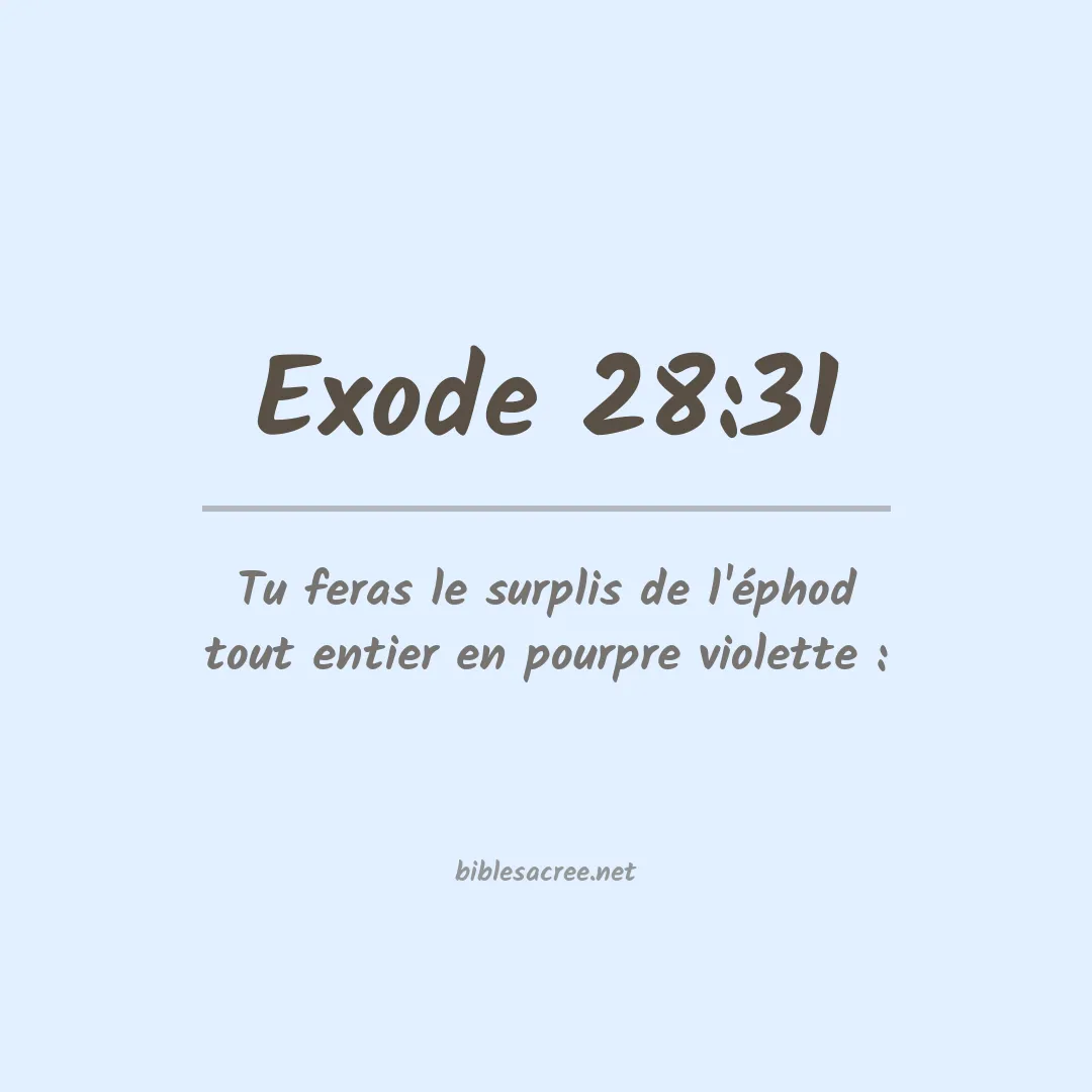 Exode - 28:31