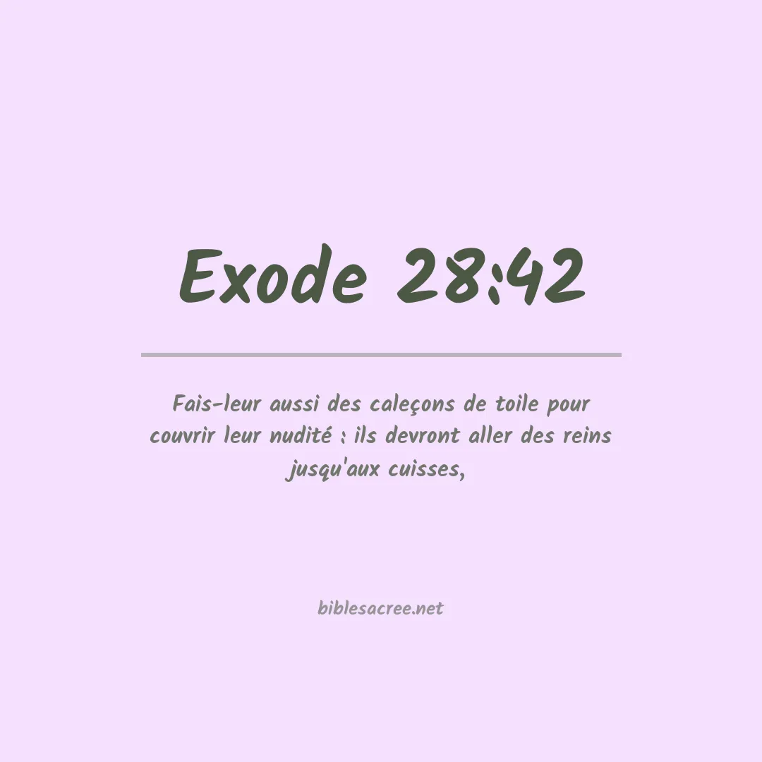 Exode - 28:42