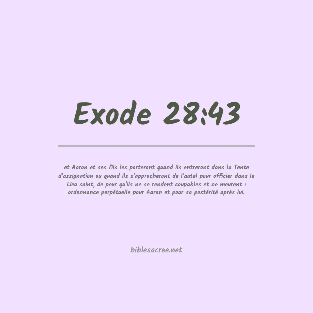 Exode - 28:43