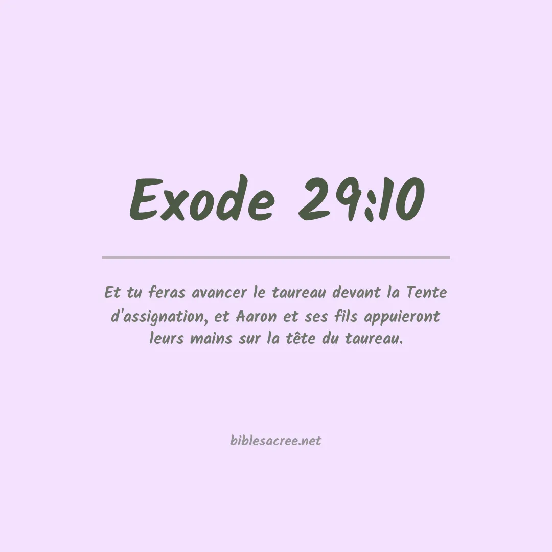 Exode - 29:10