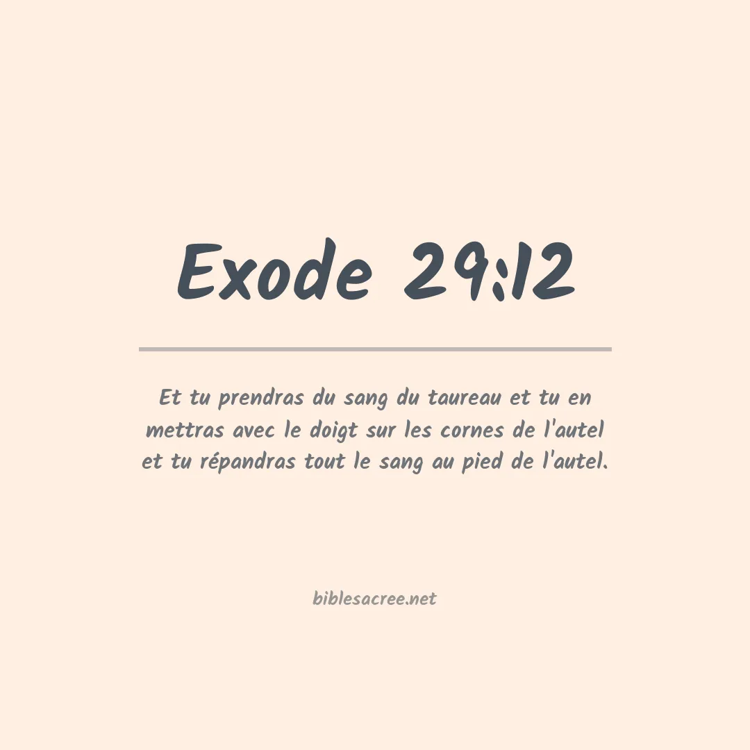 Exode - 29:12
