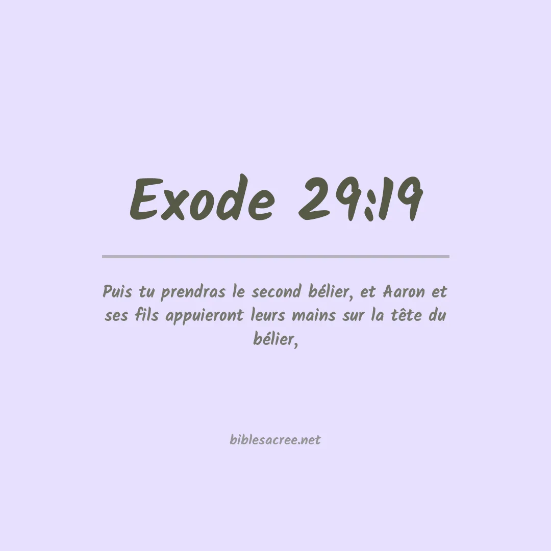 Exode - 29:19