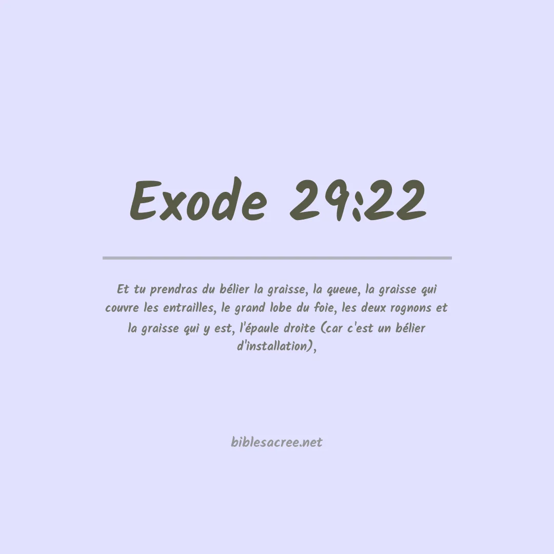 Exode - 29:22