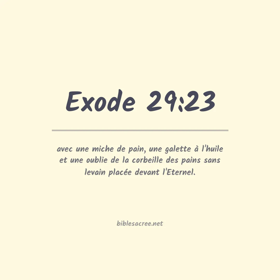 Exode - 29:23