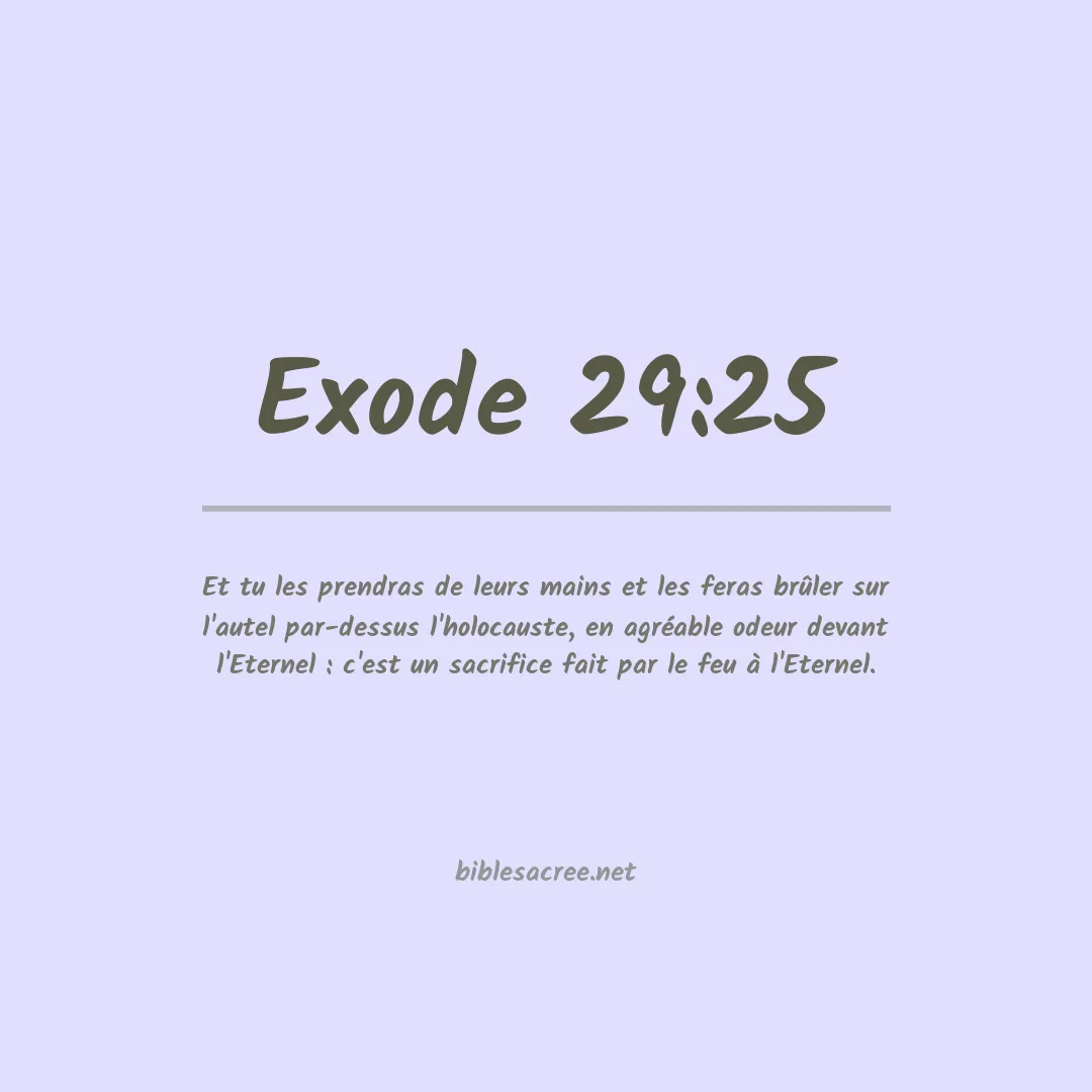 Exode - 29:25