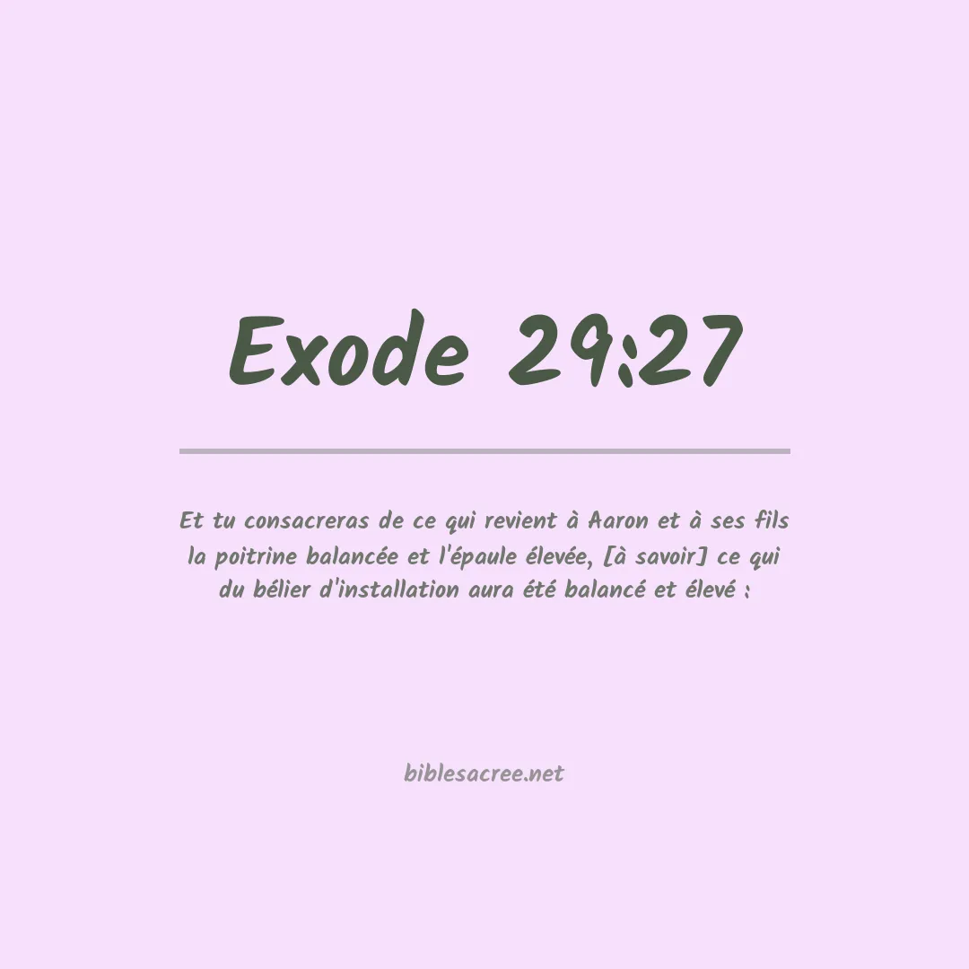 Exode - 29:27