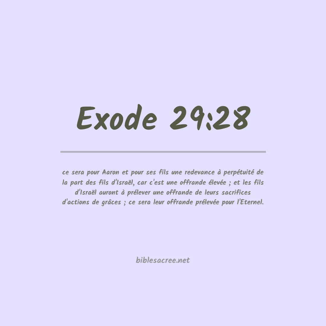 Exode - 29:28