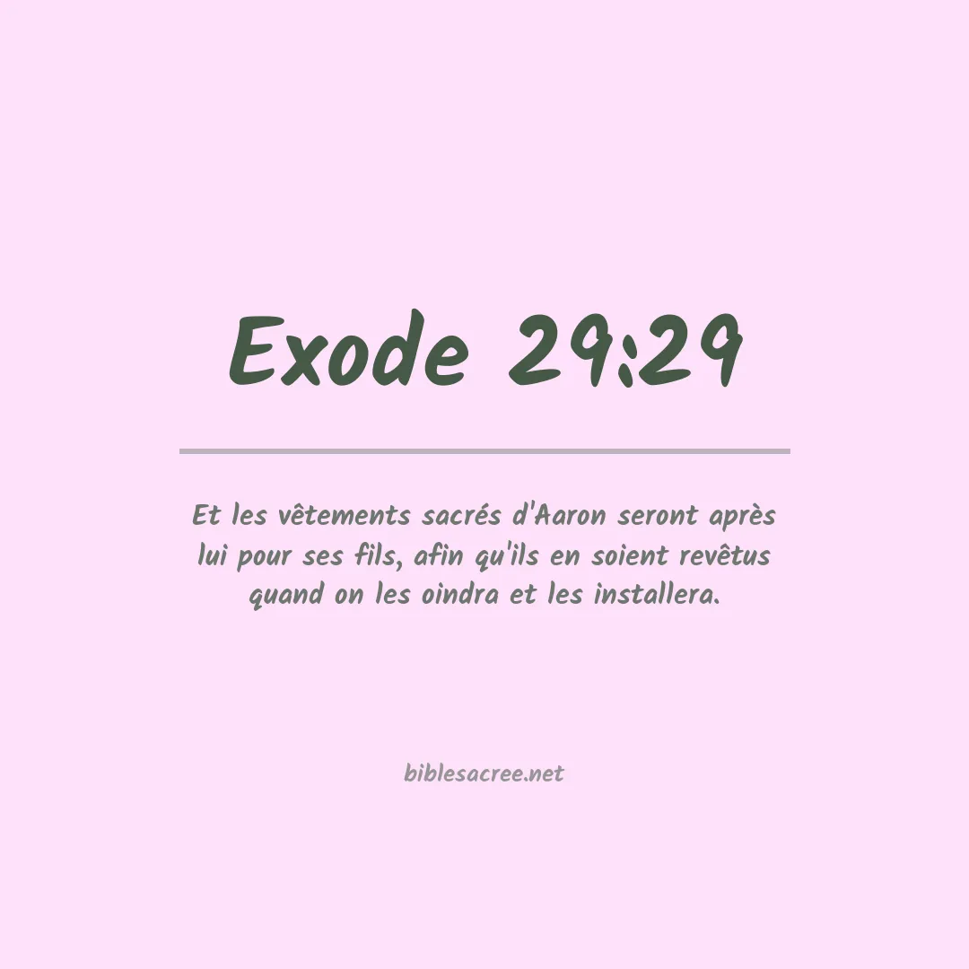 Exode - 29:29