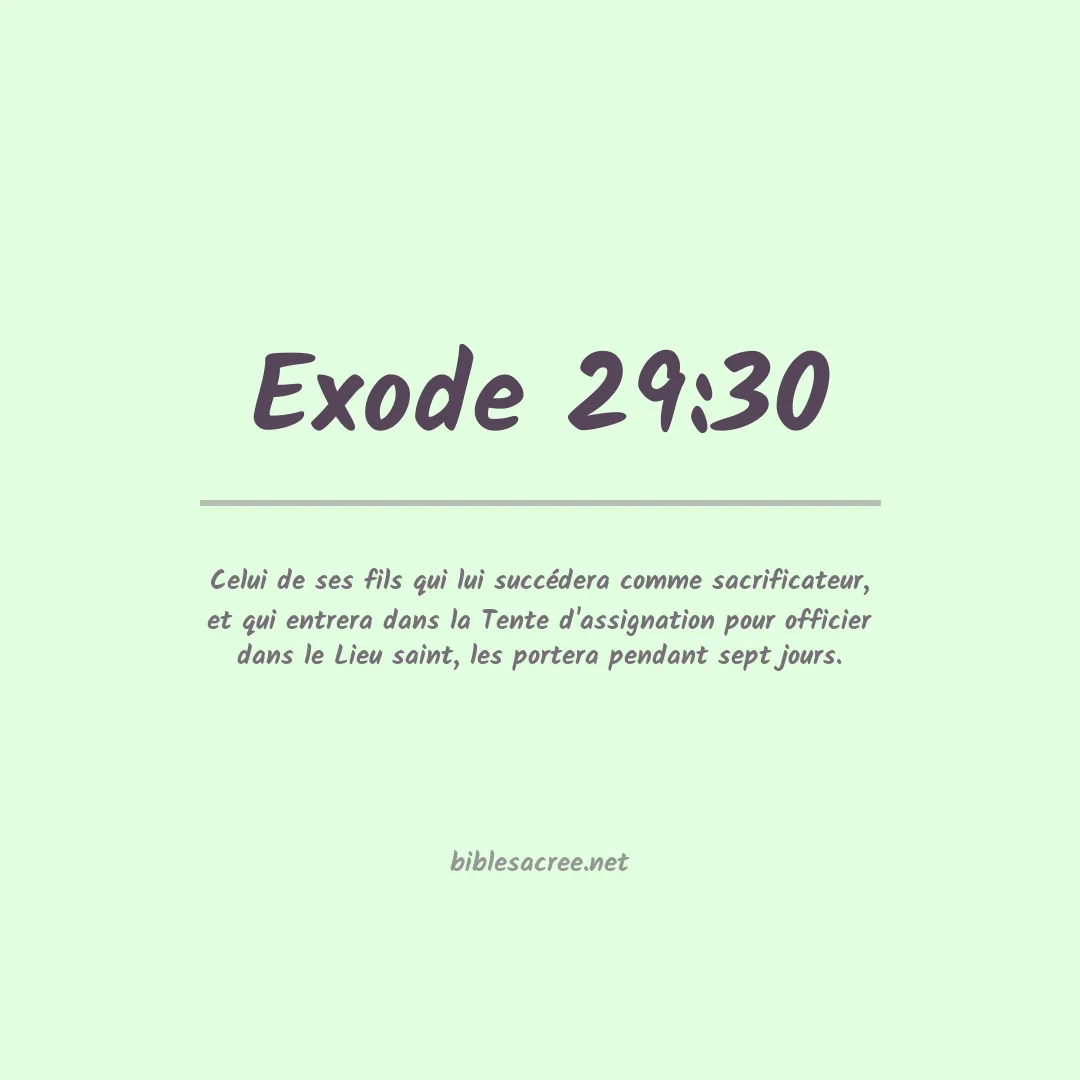 Exode - 29:30