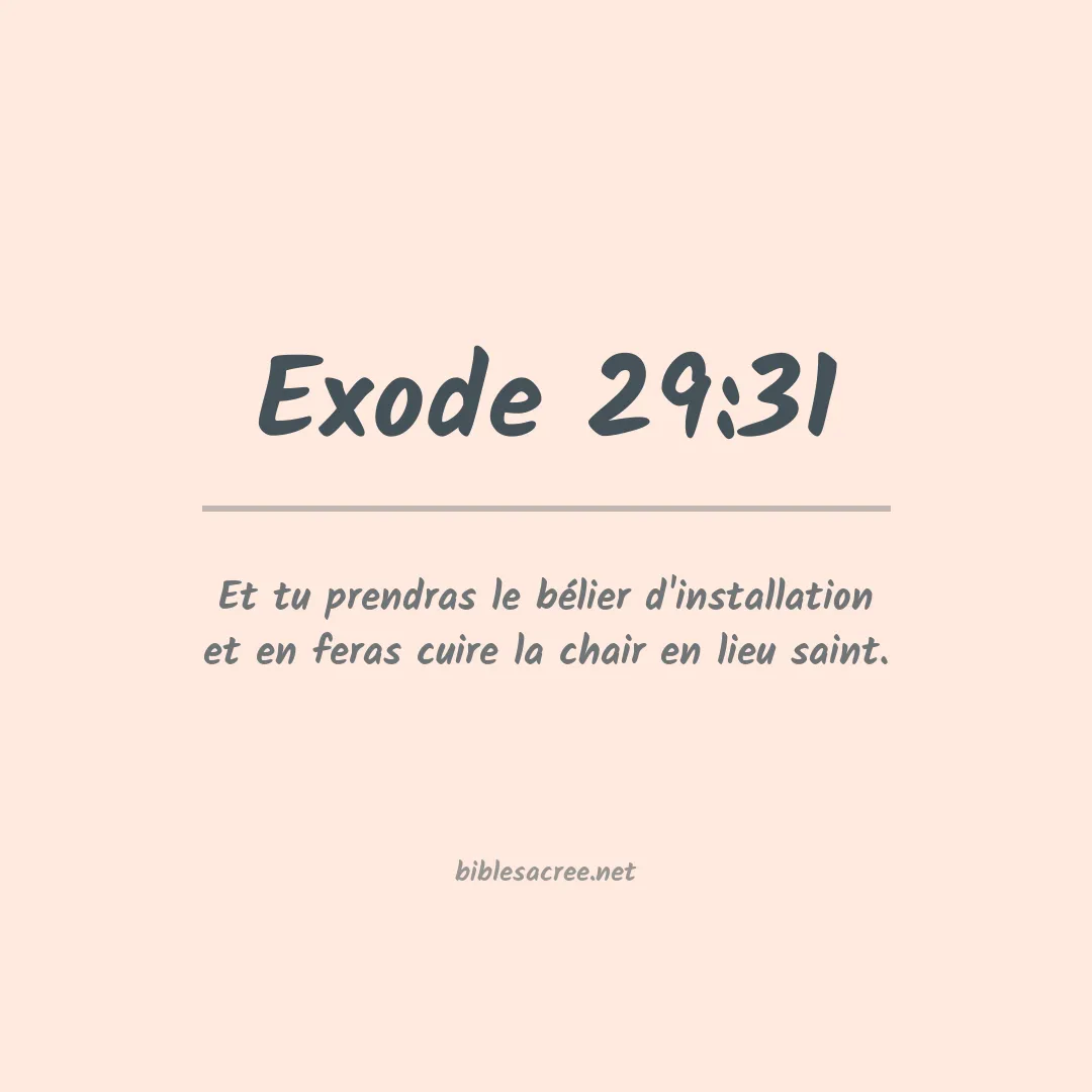 Exode - 29:31