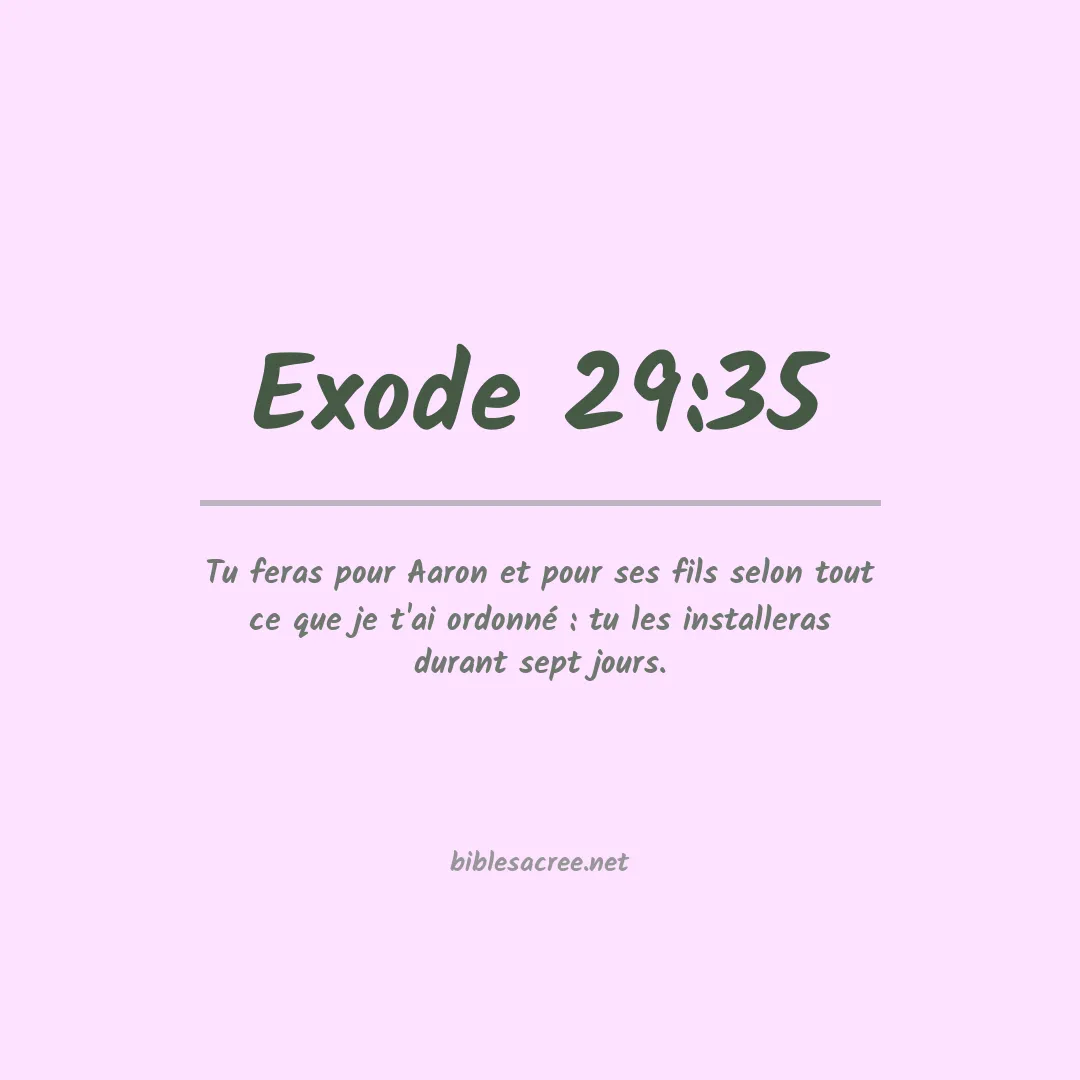 Exode - 29:35
