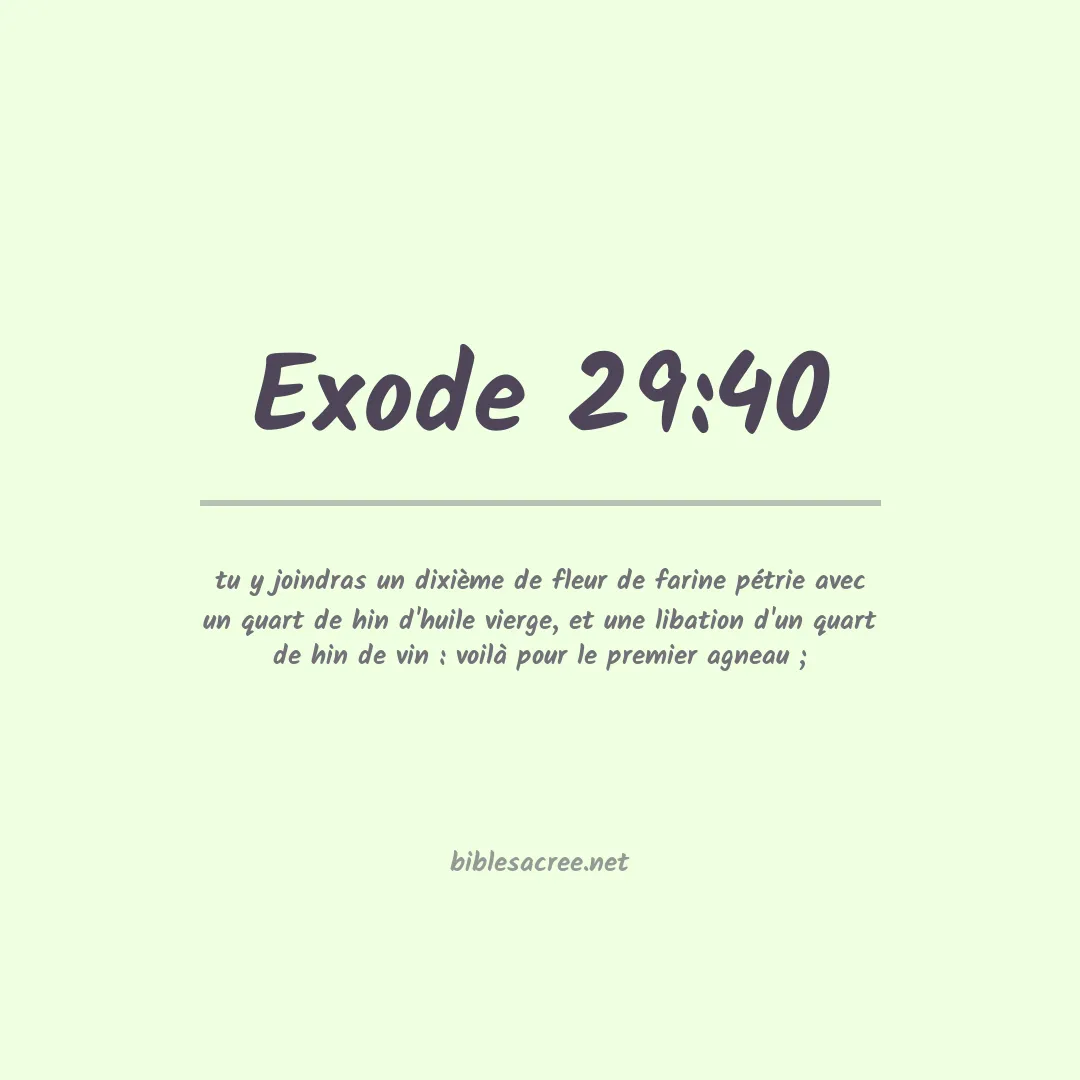 Exode - 29:40