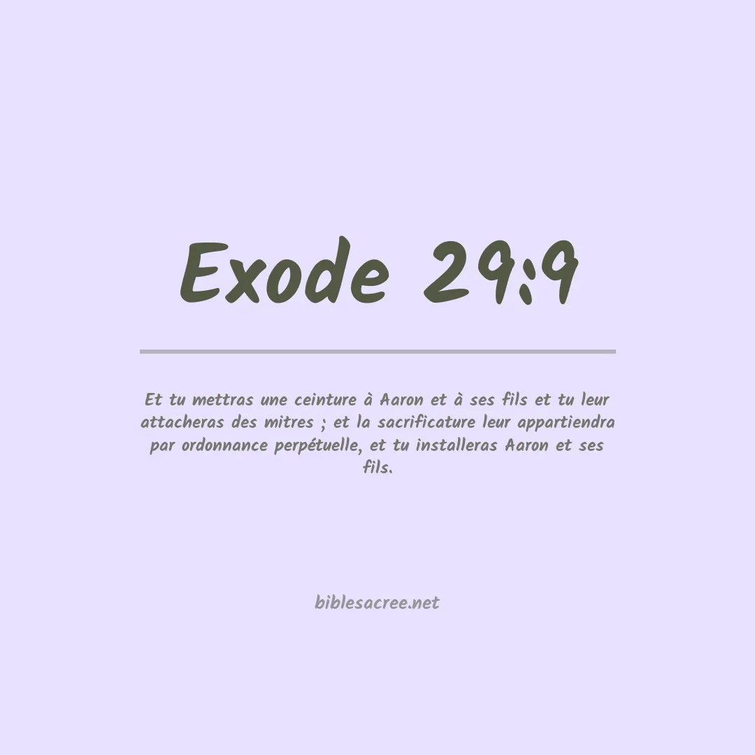 Exode - 29:9