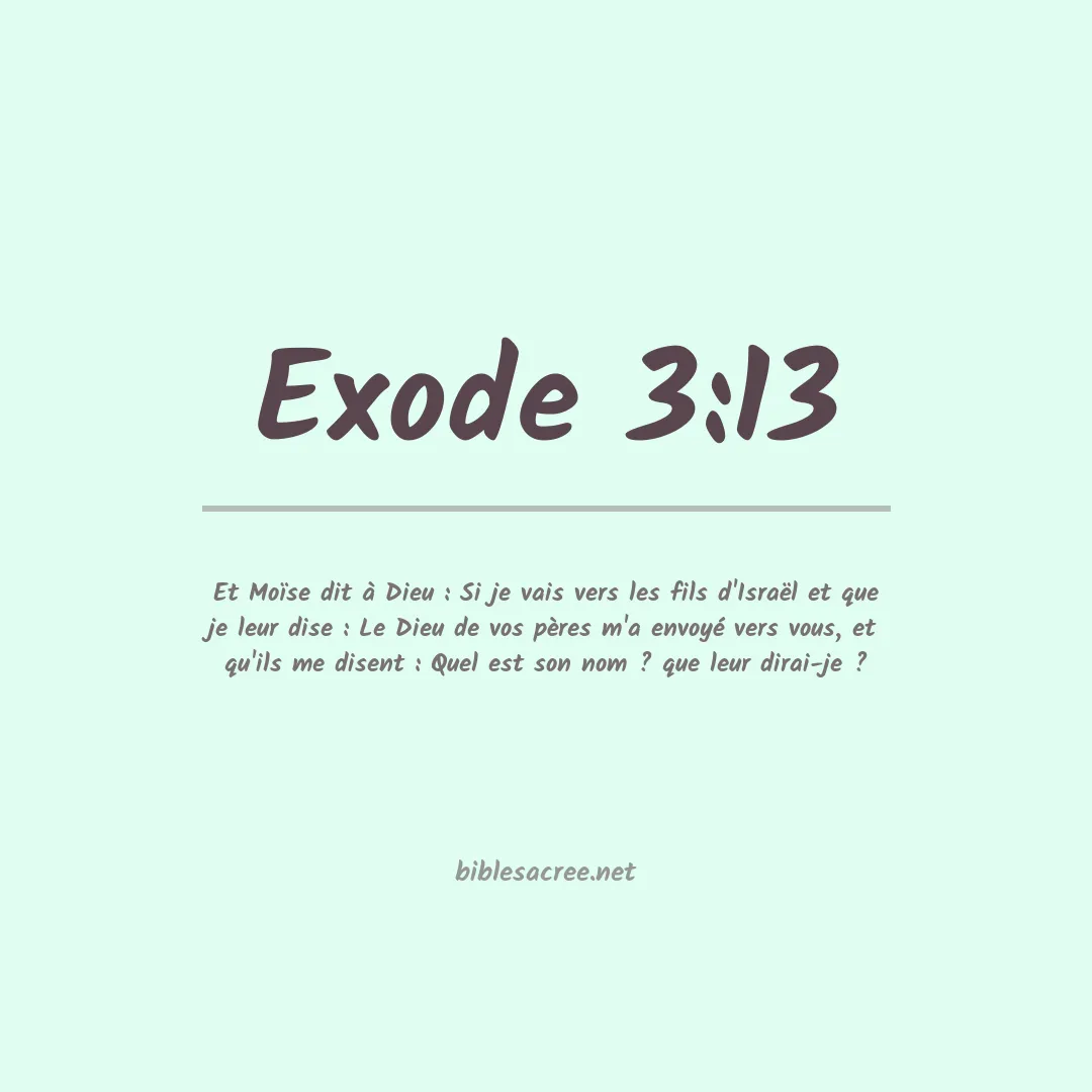 Exode - 3:13