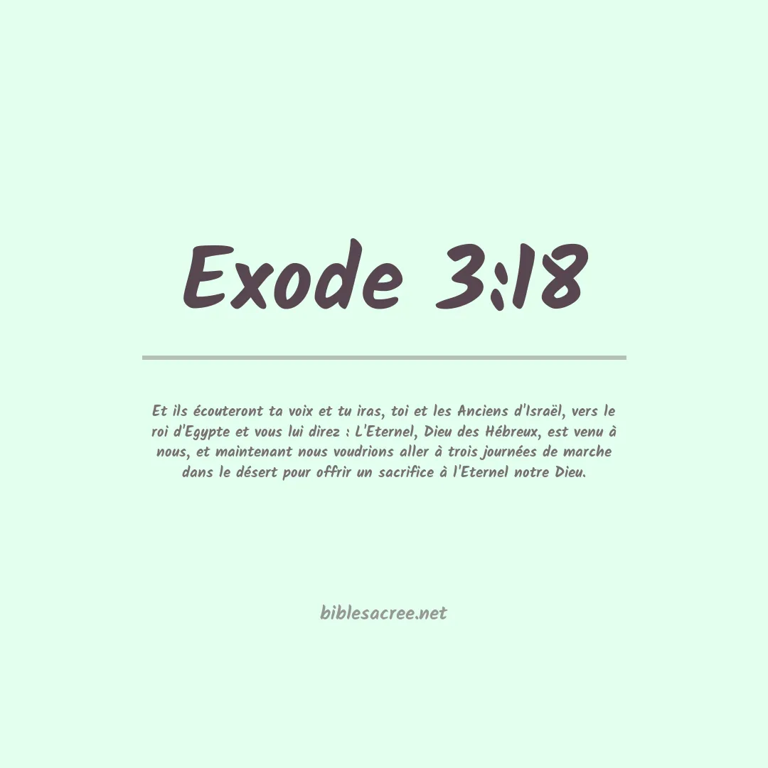 Exode - 3:18