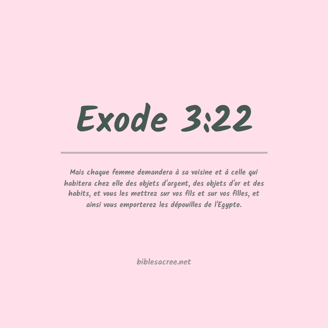 Exode - 3:22
