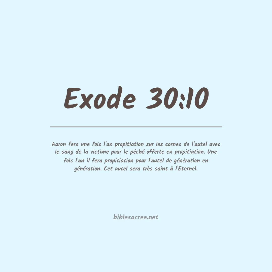 Exode - 30:10