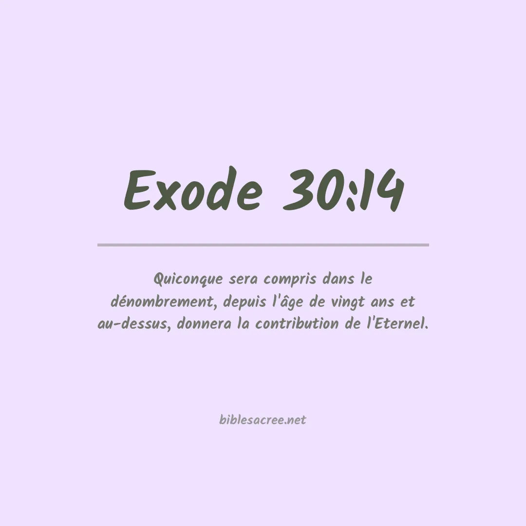 Exode - 30:14