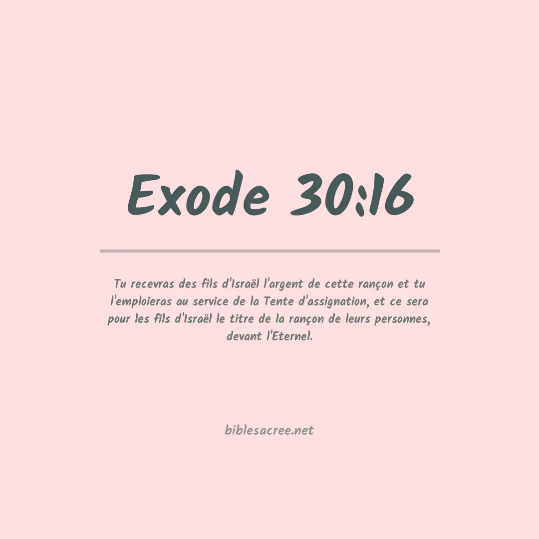 Exode - 30:16