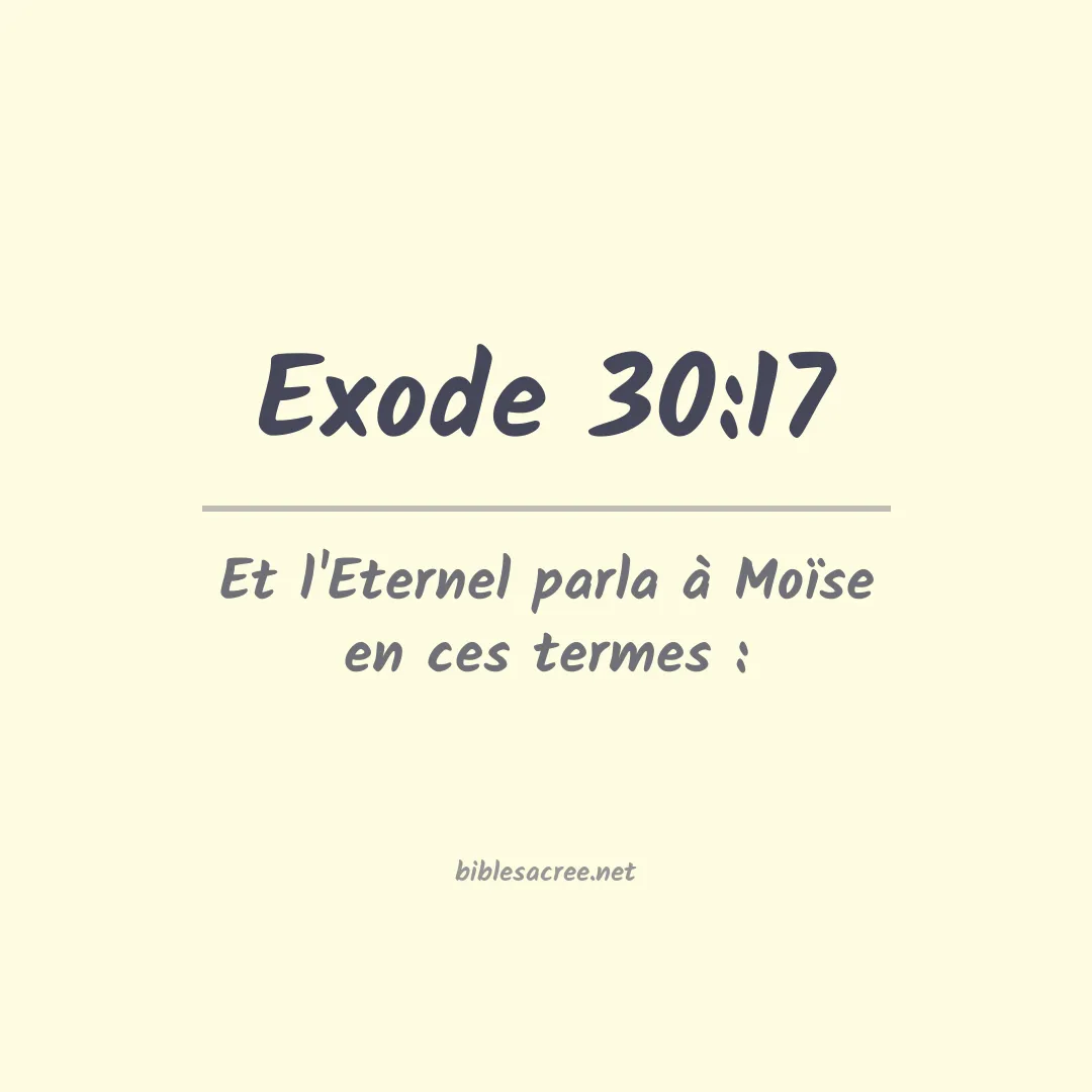 Exode - 30:17