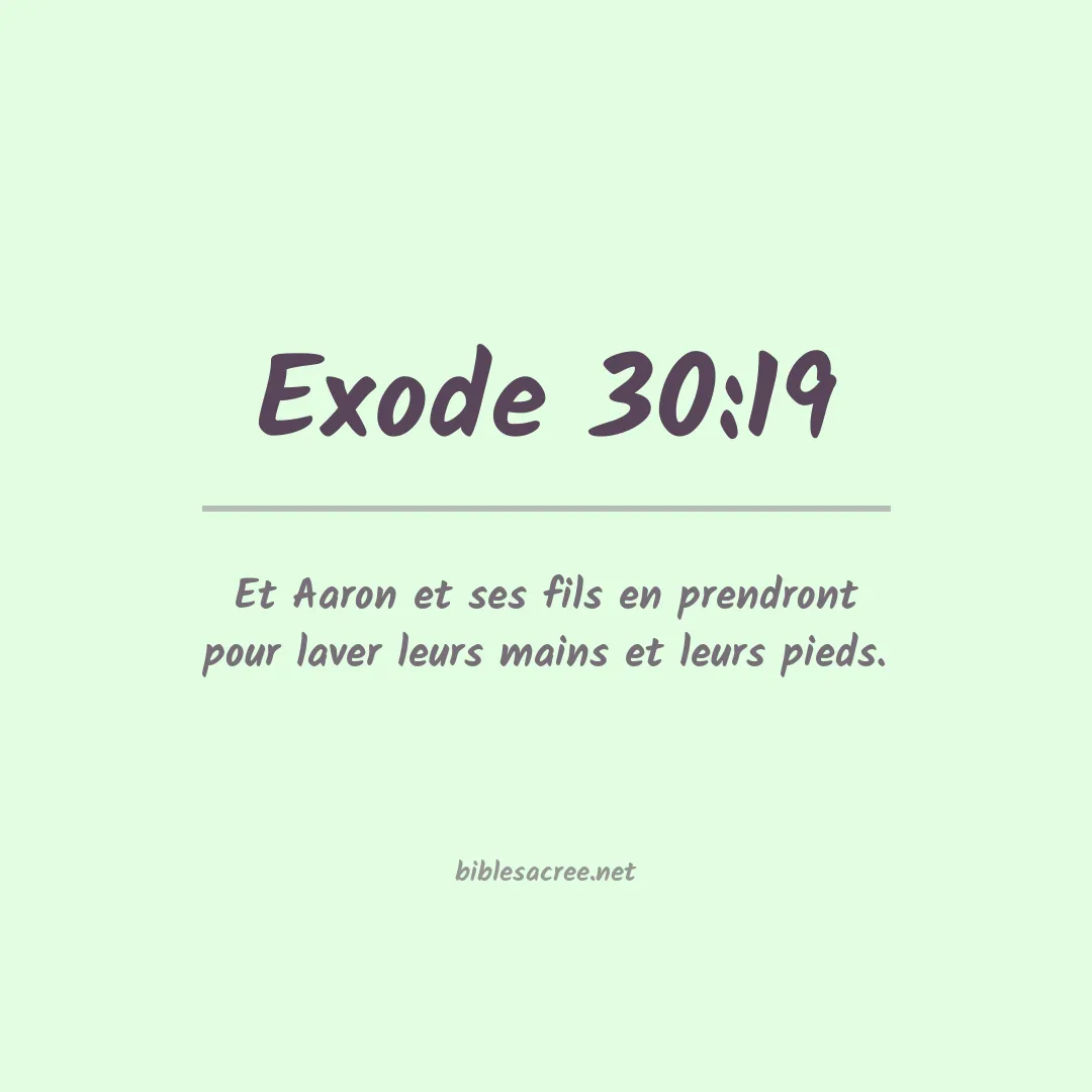 Exode - 30:19
