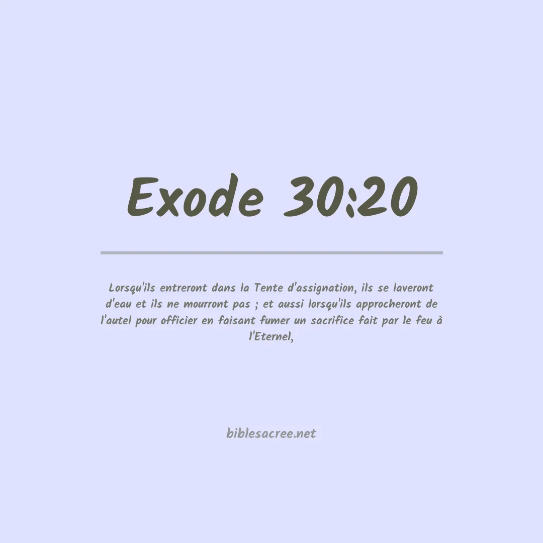 Exode - 30:20