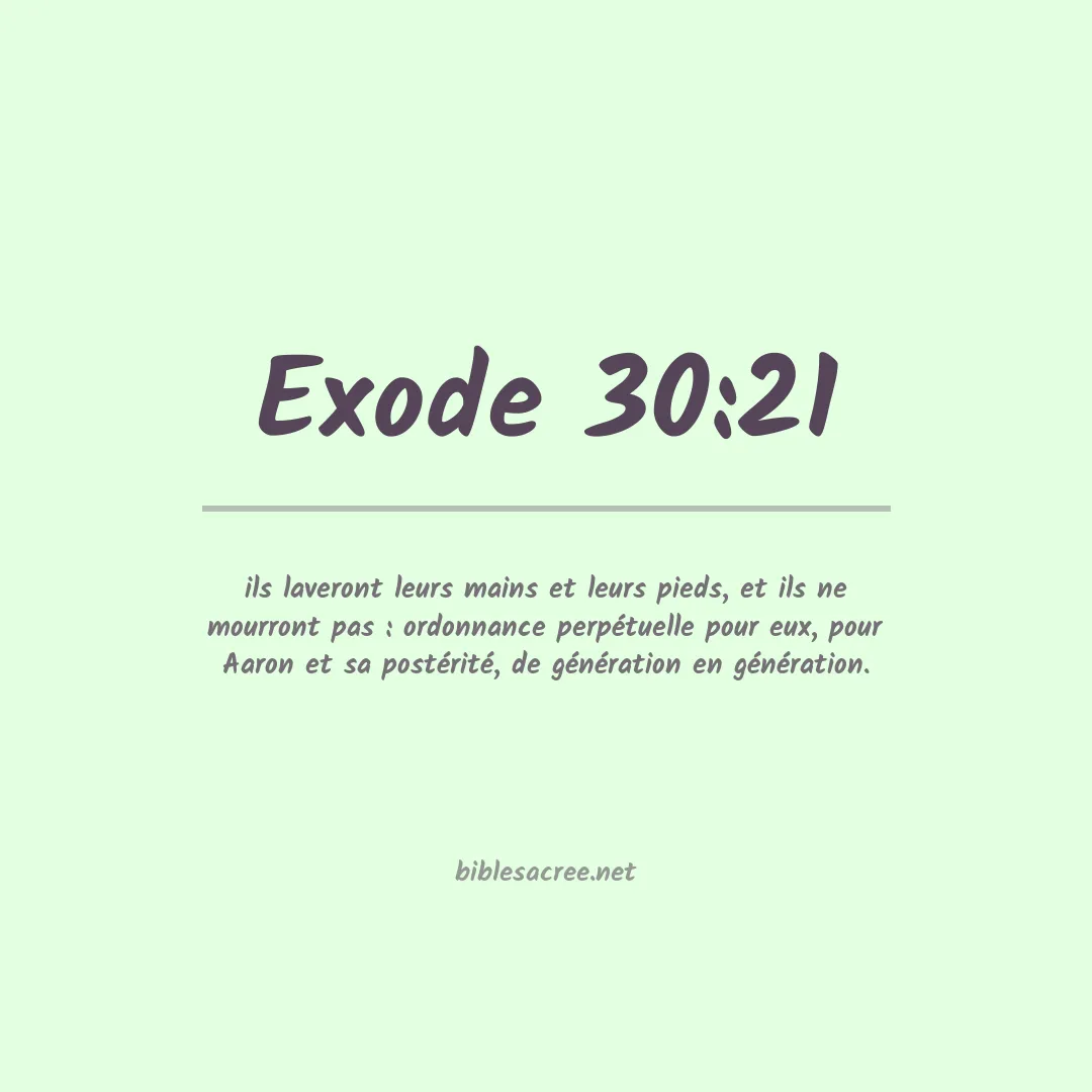 Exode - 30:21