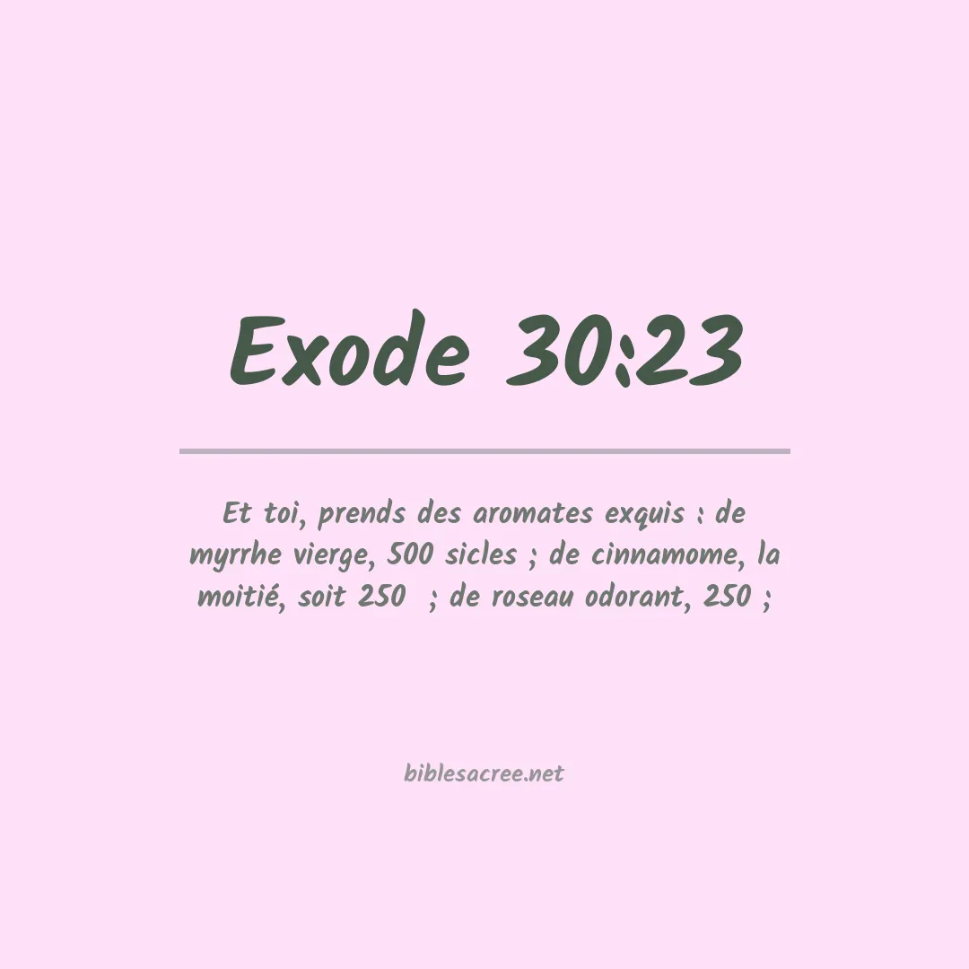 Exode - 30:23