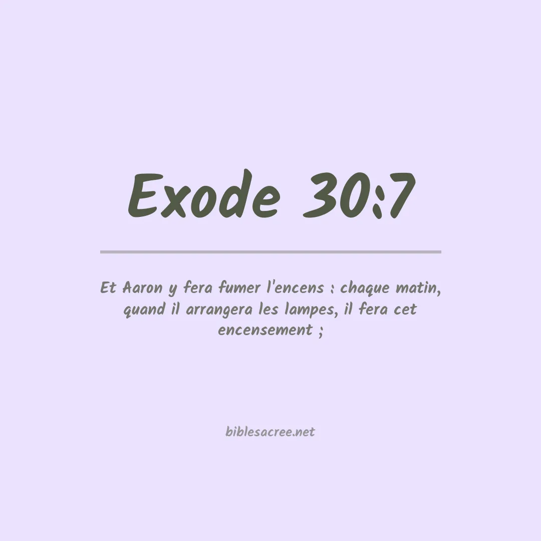 Exode - 30:7