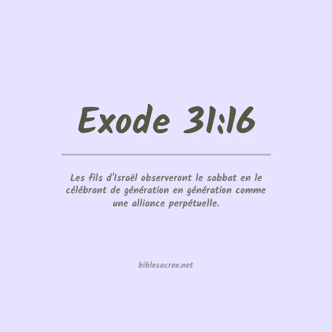 Exode - 31:16