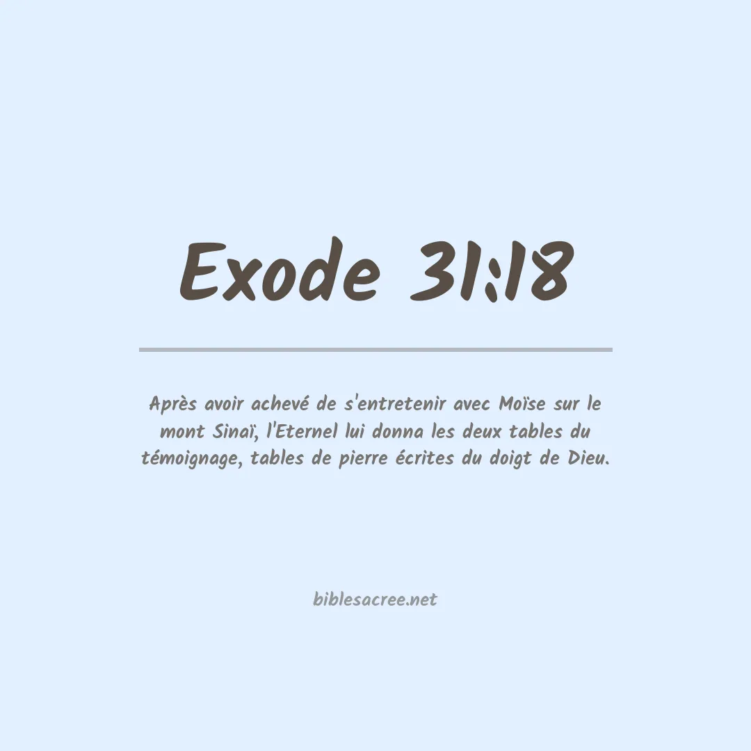 Exode - 31:18