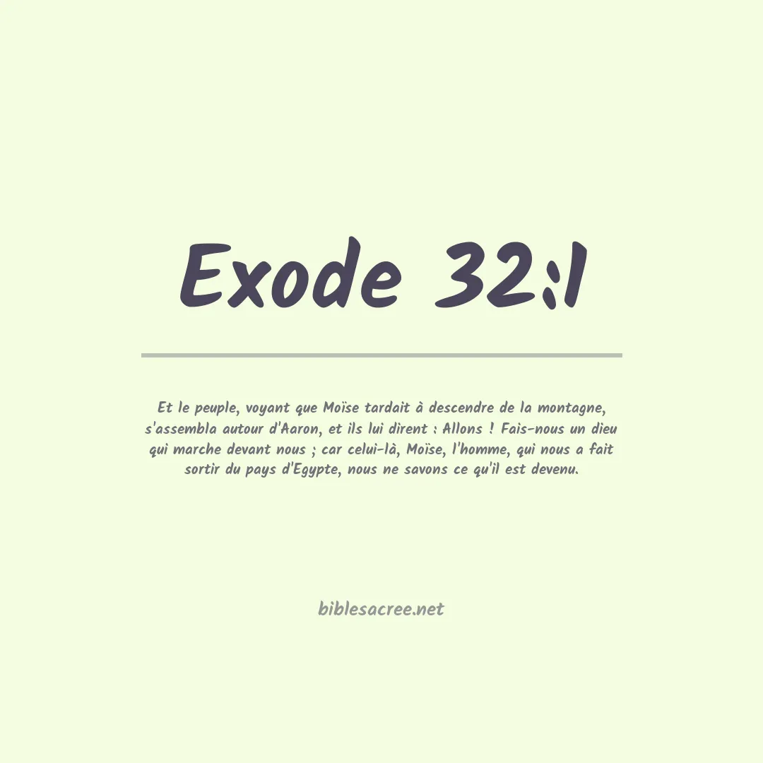 Exode - 32:1