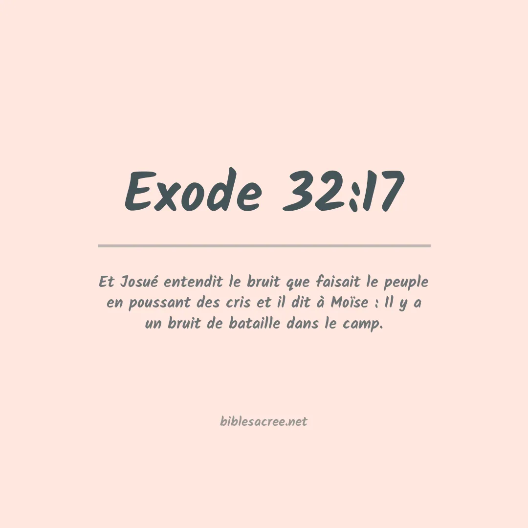 Exode - 32:17