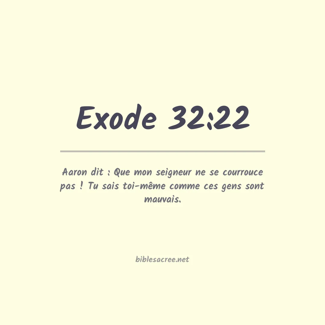 Exode - 32:22