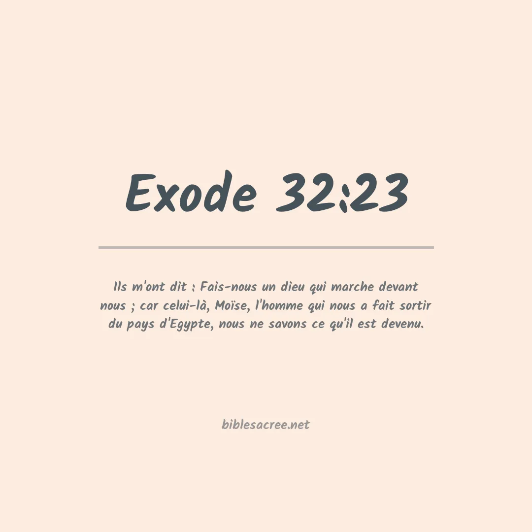 Exode - 32:23
