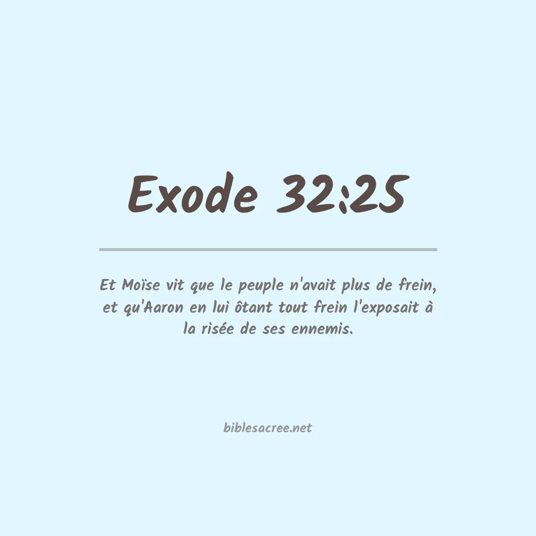 Exode - 32:25