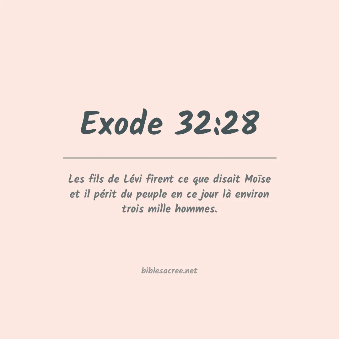 Exode - 32:28