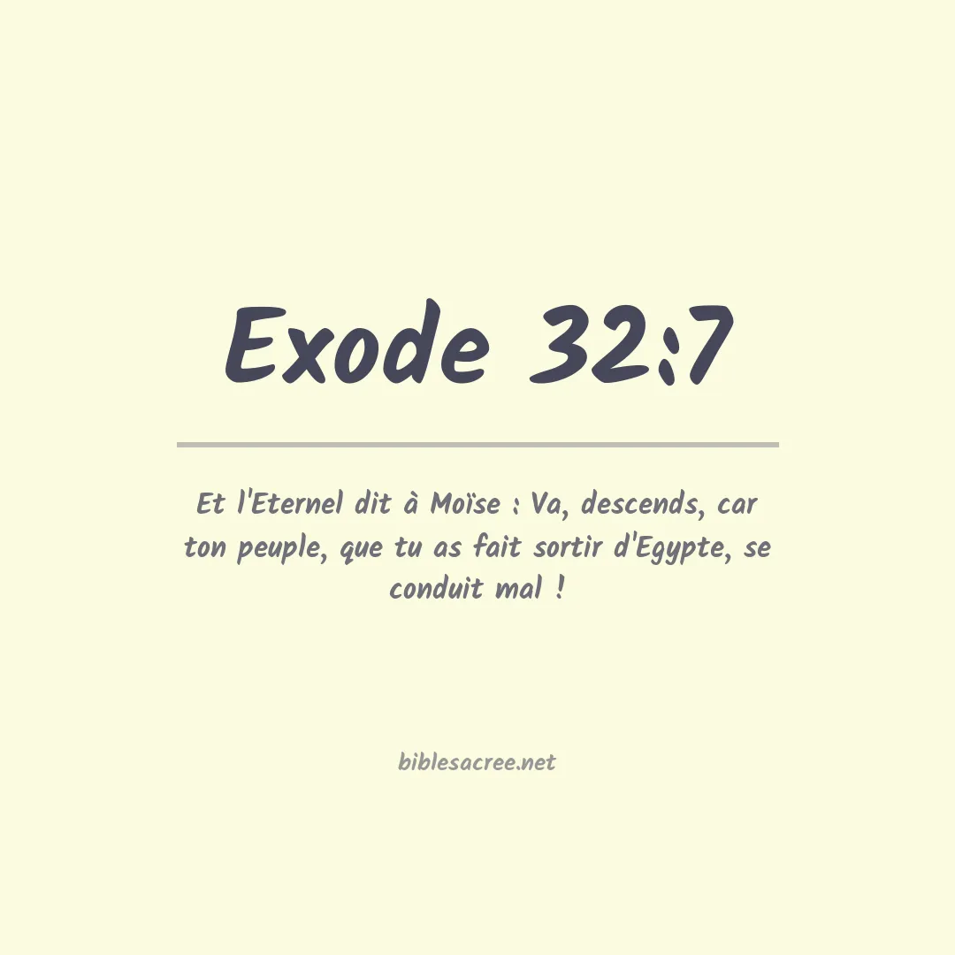 Exode - 32:7