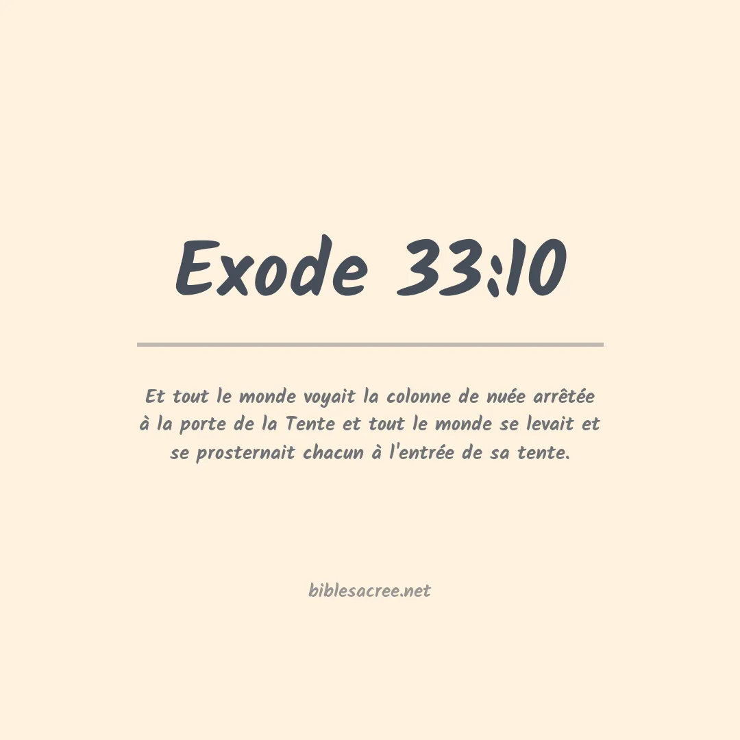 Exode - 33:10