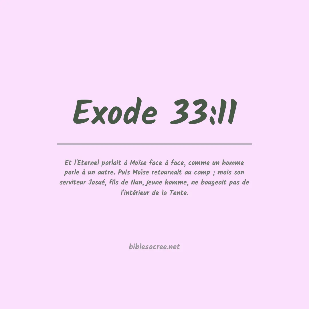 Exode - 33:11