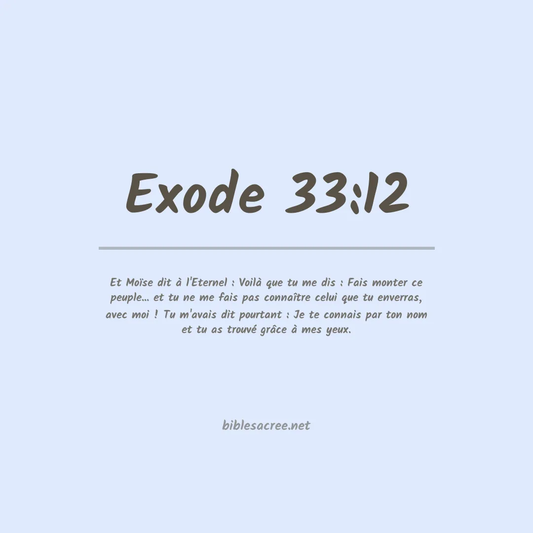 Exode - 33:12