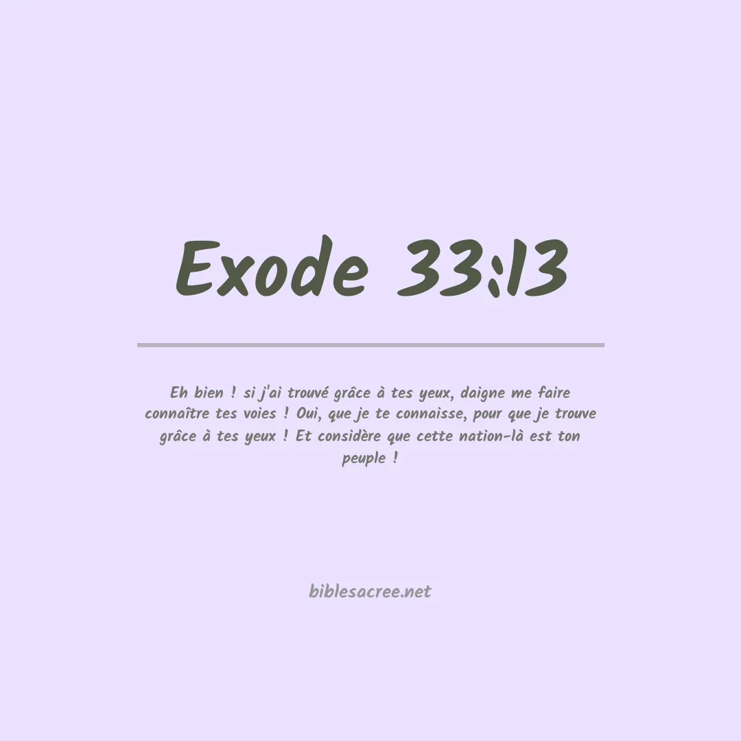 Exode - 33:13