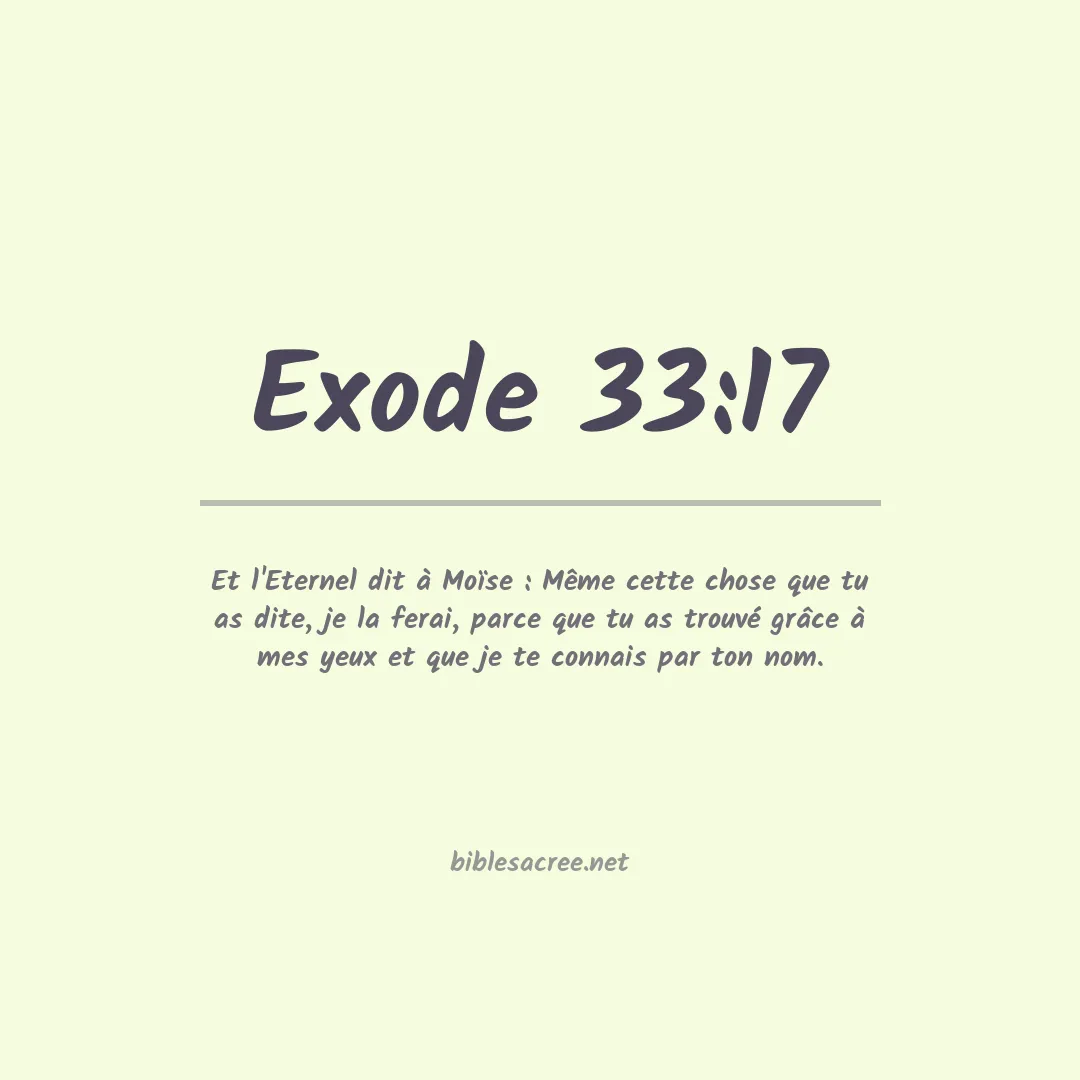 Exode - 33:17
